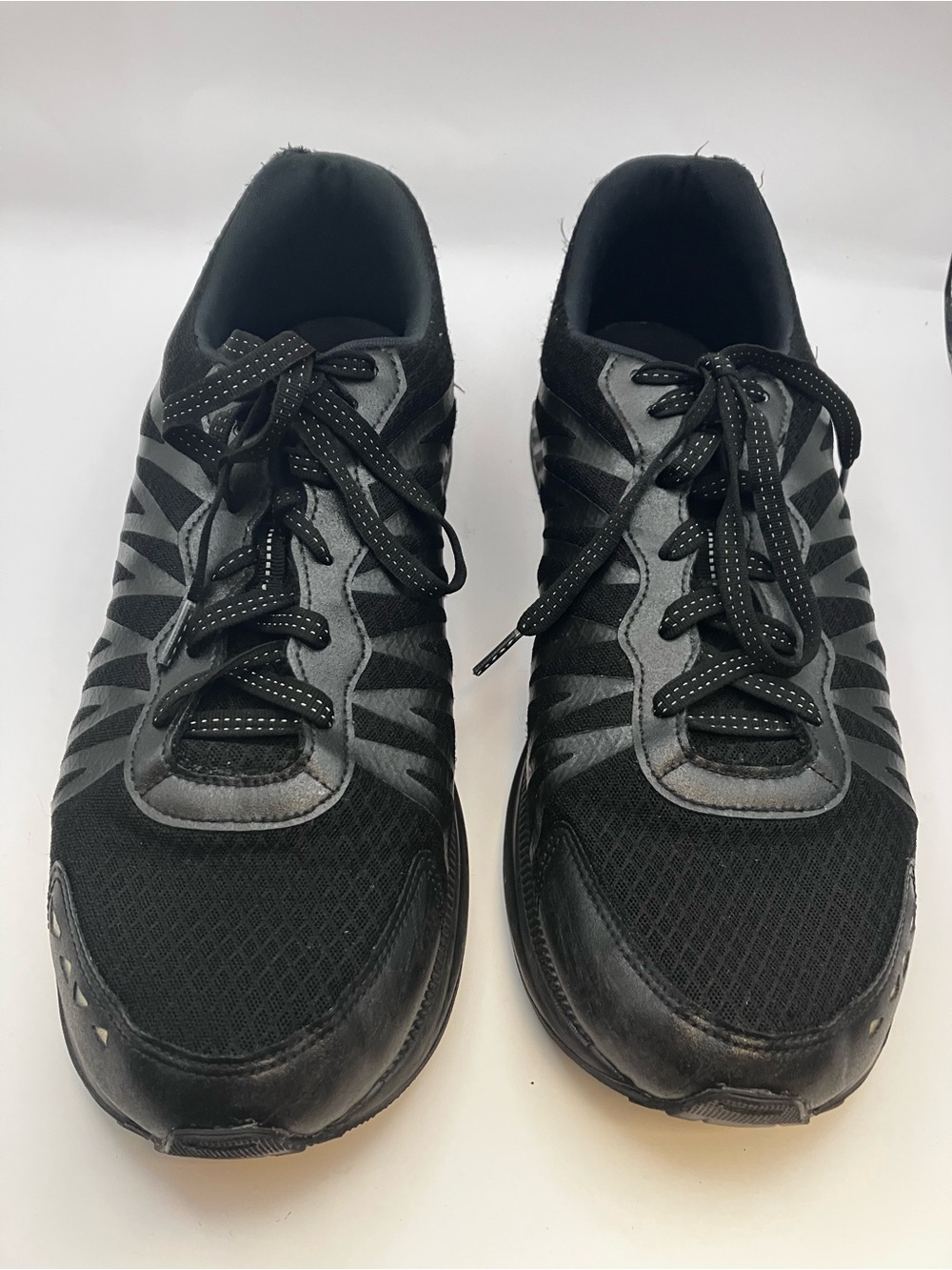 SAS Men's Black Athletic Sneakers with Reflective-Dotted Laces